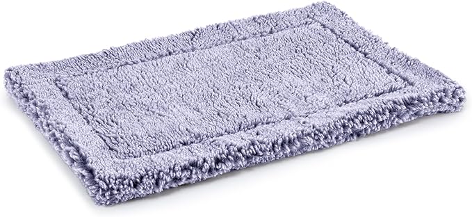 Stoutwool Indestructible Dog Bed - Fluffy Chew Proof Dog Crate Pad - Tough Kennel Pad for Aggressive Chewers - Washable, Ideal for Jumbo Breeds & Fits 54-Inch Crate - 53"x35", Jacaranda