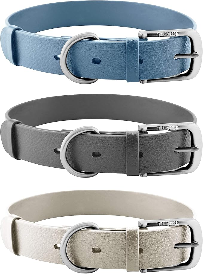 Tuff Pupper Classic Heavy Duty Dog Collar | 10x Stronger Than Leather | 100% Waterproof & Odor Proof Dog Collar | Tough Rust-Proof All Metal Hardware