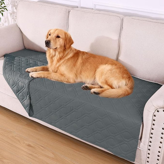 hyha Waterproof Dog Bed Blanket, Soft Pet Blankets, Waterproof Couch Cover for Dogs, Reversible Sofa Covers Washable for Furniture (40x90 Inch, Dark Grey/Dark Grey)