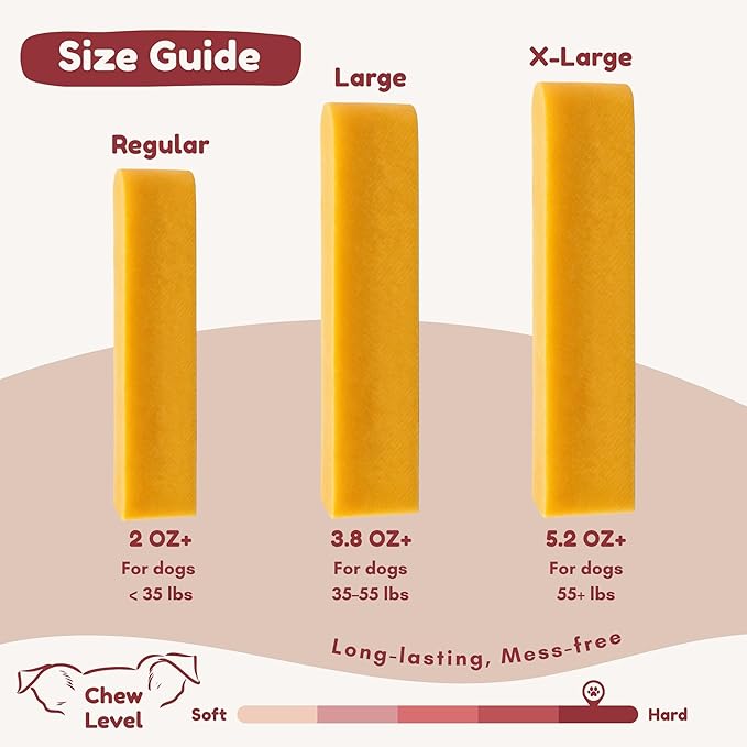 Majestic Pet Himalayan All-Natural Yak Style Cheese Dog Chews Made w/ 100% Cows Milk- Long Lasting Dental Chew for Dogs - Healthy Pet Treats w/Beneficial Ingredients (Variety Pack, Large, 5 Pack)