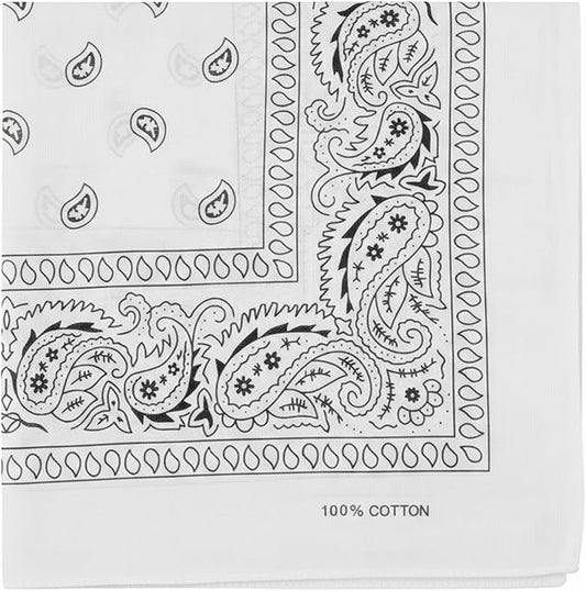 combocube 12 Pack(one Dozen) Multi-Purpose Cotton Paisley Cowboy Bandanas Headband for Men and Women