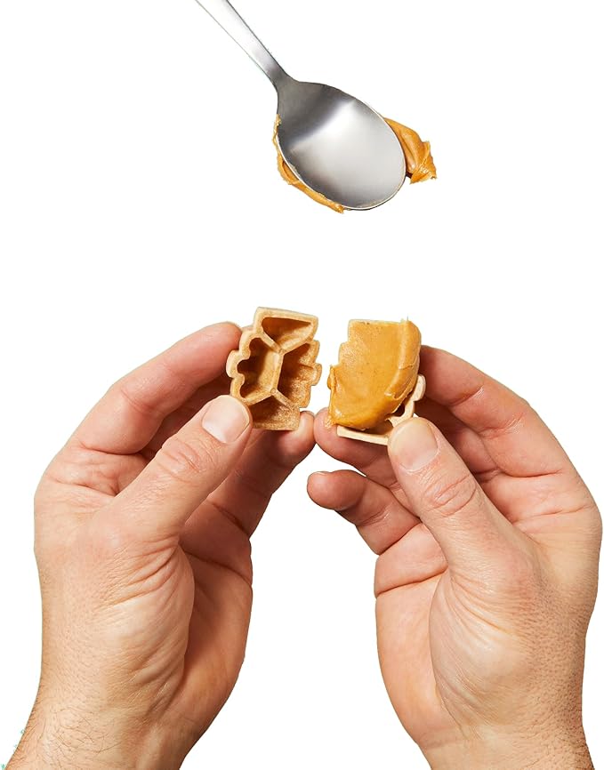 Dental Treats for Dogs - Healthy, Non-GMO Project Verified, Natural Peanut Butter Flavored, Natural, Vegetarian Chews, Made in The USA (Hive Chews, Small Breeds) Cleans Teeth and Freshens Breath