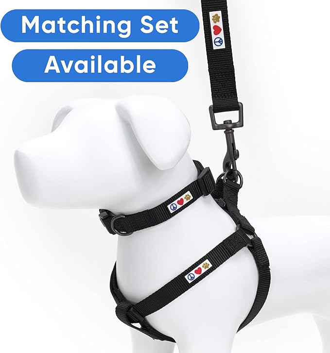Pawtitas Solid Step-in Dog Harness – Adjustable No-Pull Vest for Puppies to Seniors, Safe & Comfortable S Black