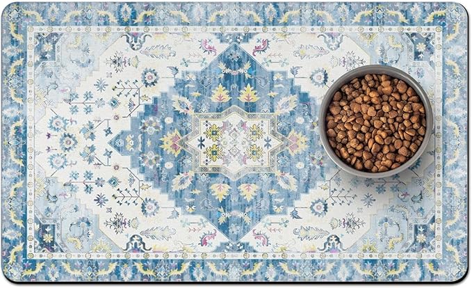 Pet Food Mats for Floor, Absorbent Dog Mat for Food and Water Dispenser Mat, Dog Food Mat Quick Dry Cat Food Mat Pet Supplies