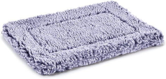 Stoutwool Indestructible Dog Bed - Fluffy Chew Proof Dog Crate Pad - Tough Kennel Pad for Aggressive Chewers - Washable, Ideal for Toy Breeds & Fits 18-Inch Crate - 17"x11", Jacaranda