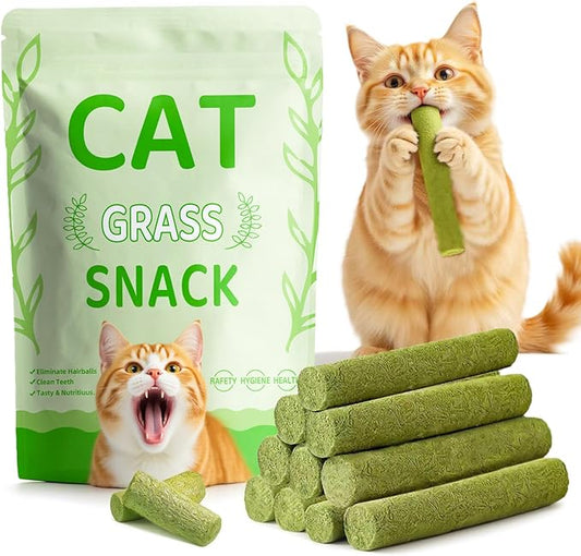 Cat Toys 17Pack 100g Catnip Grass Teething Stick for Hairball Removal Kitten Toy Freeze Dried Chew Dental Food for Indoor Kitty Lickable Edible Snack