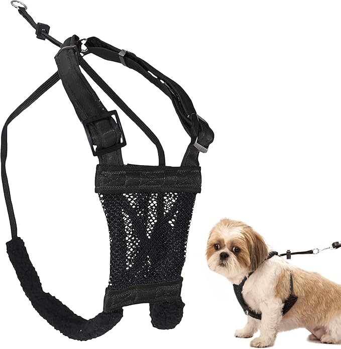 SPORN No Pull Dog Harness, Black, Small