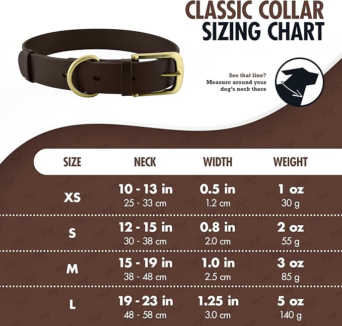 Tuff Pupper Classic Heavy Duty Dog Collar | 10x Stronger Than Leather | 100% Waterproof & Odor Proof Dog Collar | Tough Rust-Proof All Metal Hardware