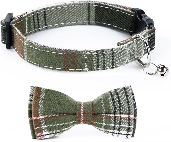 SuperBuddy Dog Collar, Adjustable Dog Collar with Bowtie, Pet Collar for Dog Soft Bowtie Dog Collars for Small Medium Large Pet