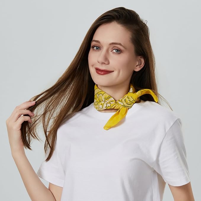 combocube 12 Pack(one Dozen) Multi-Purpose Cotton Paisley Cowboy Bandanas Headband for Men and Women