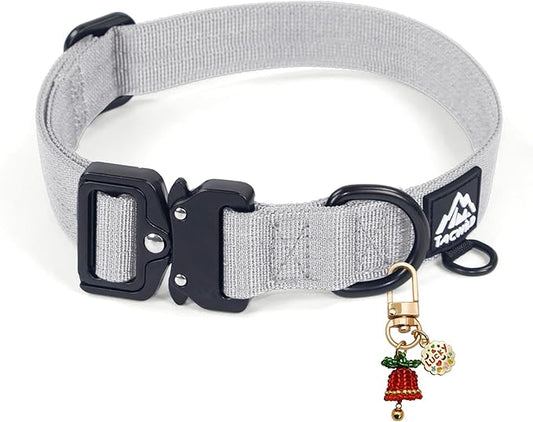 Dog Collar for Small Dogs Christmas Boy Girl - Adjustable, Chew Proof Nylon Collar with Metal Quick Release Buckle and D-Ring for Dog Tags (Alaska Daybreak, S)(not Included The Pendant)
