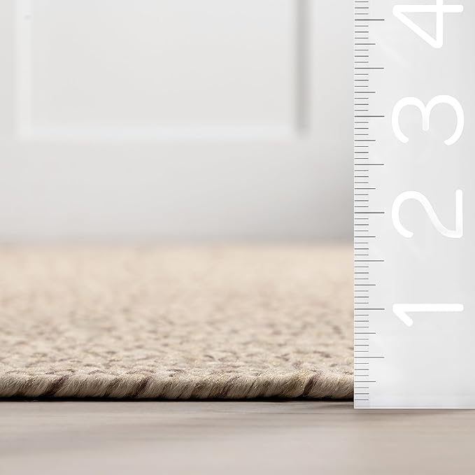 nuLOOM Wynn Braided Indoor/Outdoor Runner Rug, 2' 6" x 6', Tan