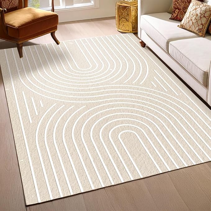 Muddy Mat짰 Maze 2x10 Washable Area Rugs for Living Room, Bedroom & Dining Room ??Modern Soft Low Pile Non Slip Carpet ??Pet Friendly Waterproof Foldable Rugs for Home