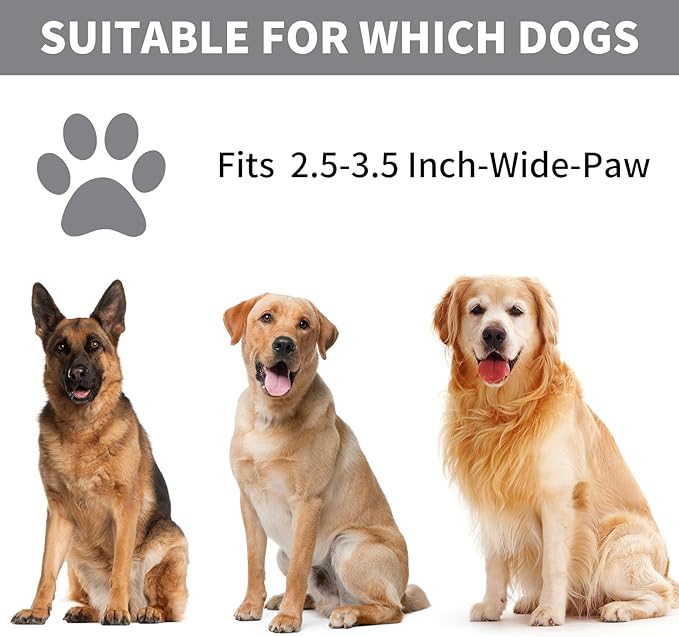 Professional 7 in 1 Dog Paw Cleaner for Dogs & Cats - Includes 1 Portable Paw Washer, 1 Bath Brush, 2 Dog Toothbrushes and 3 Absorbent Towels Note: Fits Paws 2.5 to 3.5 Inches Wide (Large, Grey)