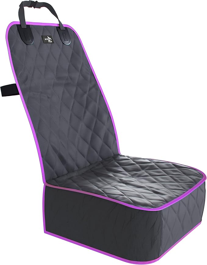 Active Pets Dog Car Seat Cover, Waterproof Front Seat Protector for SUV Truck Sedan, Pet Safety Travel Comfort System with Universal Fit, Pink