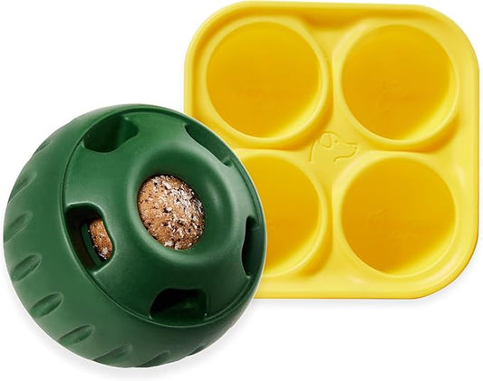 WOOF Pupsicle and Treat Tray - Long-Lasting Interactive Dog Ball Toy and Silicone Dog Treat Mold - Keep Your Pup Busy - Easy to Clean - Dog Toys for XL Dogs 75 lbs and Up