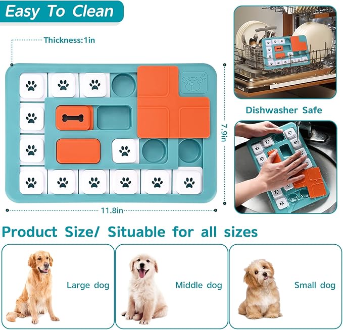 Dog Puzzle Toys - Interactive IQ Training & Mental Stimulating Toys for Large, Medium & Small Dogs