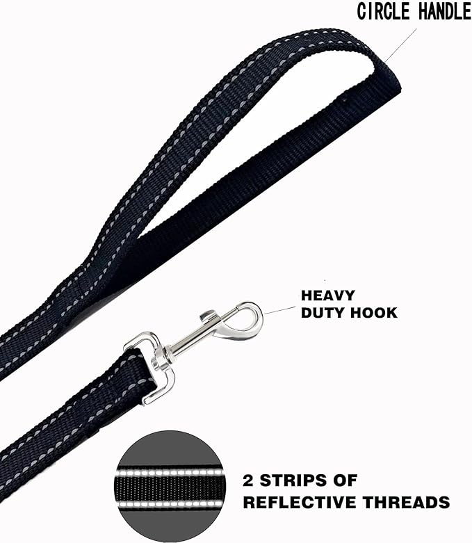 Nylon Training Dog Leash for Small Medium Dogs, 15ft 20ft 30ft 50ft 100ft Reflective Long Leash Dog/Puppy Lead for Obedience Recall Training, Camping