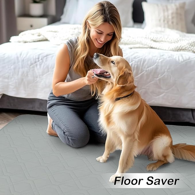 hyha Waterproof Dog Bed Blanket, Soft Pet Blankets, Waterproof Couch Cover for Dogs, Reversible Sofa Covers Washable for Furniture (40x70 Inch, Grey/Beige)