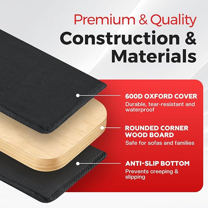 Comfyanno Couch Cushion Support Board, Repairs Sagging Loveseat Sofa, Ready to Use, 21.5" x 54", Heavy-Duty Solid Wood Board, Safe Corner, Sinking Couch & Sofa Fix Saver