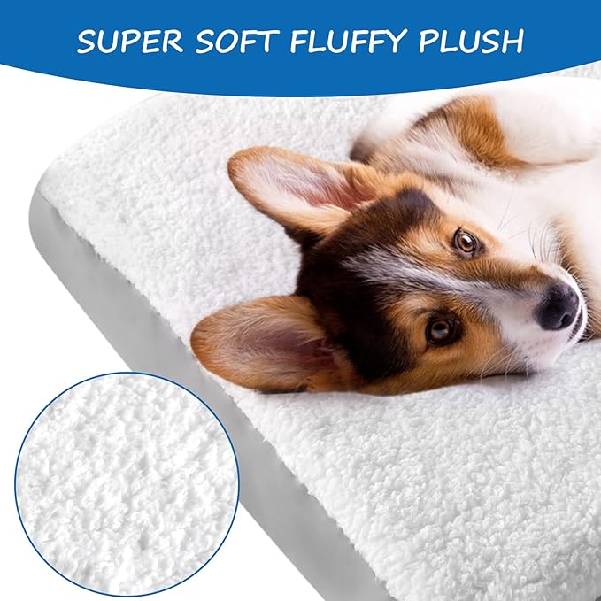 Waterproof Dog Bed Cover Replacement - Washable, Easy to Remove, Plush Pillow Cover, Soft and Comfortable for Puppy and Pet