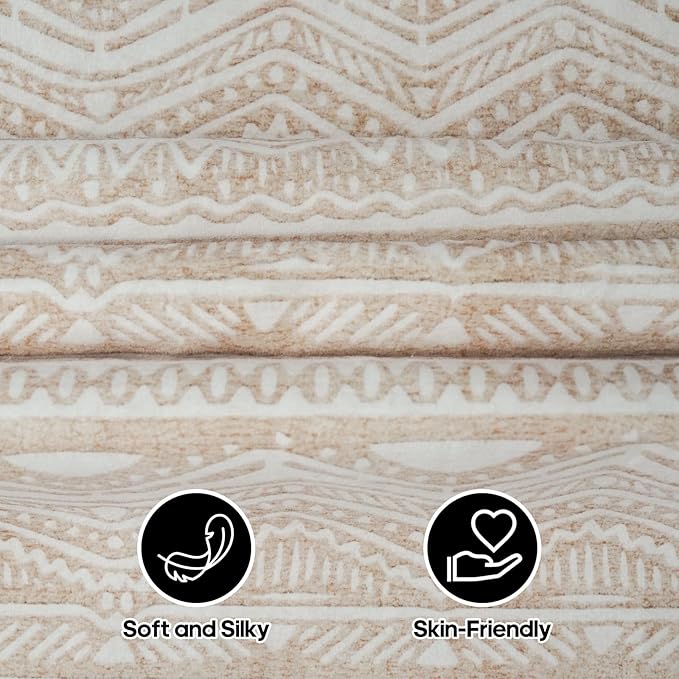 Long Hallway Runner 3x12 - Moroccan Runner Rug Washable Kitchen Rug Runner Non Slip Floor Mat Low Pile Indoor Carpet for Bedroom Entryway Living Room 3x12 Beige