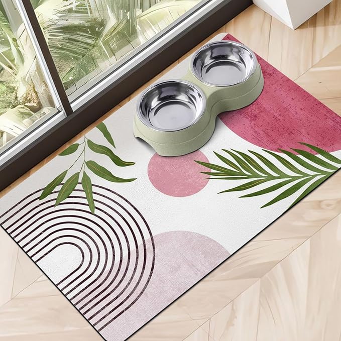 Dog Food Mats for Floors, Absorbent Dog Bowl Mat for Food and Water Dispenser Mat, Quick Dry Cat Food Mat Pet Supplies