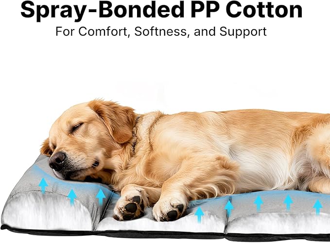 Veehoo Dog Bed for Car, Waterproof Car Dogs Bed with Bolster for Long Trips, Portable Dog Cars Seat Cover for Back Seat & Large Beds Extender for Dogs, Travel Accessories of SUV & Trucks