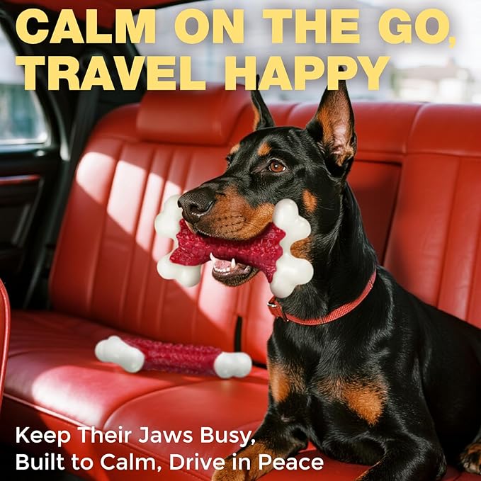 Tough Dog Toys, Toys for Aggressive Chewers Large Breed, Chew Dogs, Bone Toy Nylon Dogs Almost Indestructible