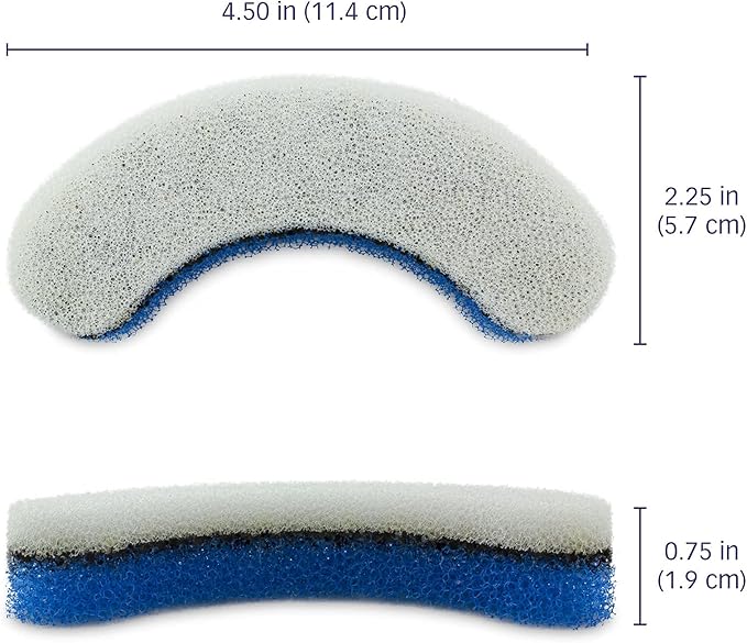 PetStandard Replacement Premium Water Filter for NPET WF050 Transparent Water Fountain. Arc-Shaped, Washable Pet Fountain filters with Triple Filtration System, Pack of 12