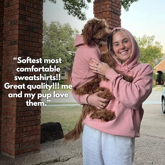 Spark Paws Human Hoodie - Premium Quality, Buttery Soft, Superior Comfort and Fit, Calming Fleece Interior, Suitable for All Styles - Dusty Pink - M