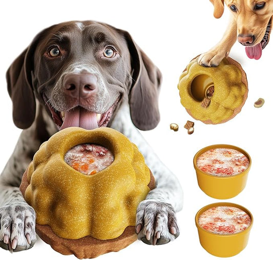 KADTC 3-in-1 Durable Dog FrostLick Toy,U.S. Brand & Design,Long-Lasting,Large Capacity Fillable Treat Ball, Freeze-and-Play Lick Cup & Food Dispenser, Indestructible Chew Toy for Dogs Boredom Buster