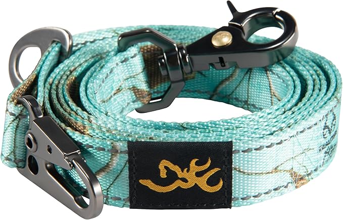 Browning Classic Camo Dog Leash, Realtree Xtra Seaglass, 6ft X 1in, Teal
