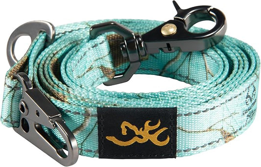 Browning Classic Camo Dog Leash, Realtree Xtra Seaglass, 6ft X 1in, Teal