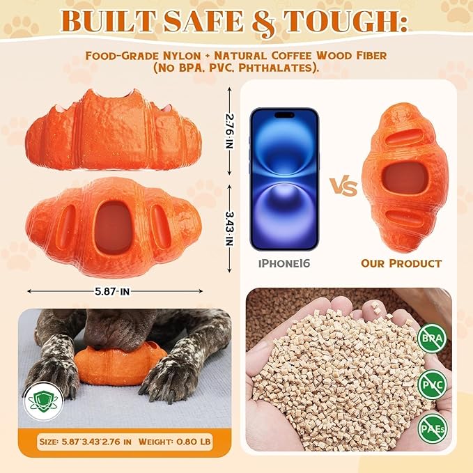 Aggressive Chew Toys for Large Dogs, Pet Valentine Anxiety Relief for Dogs Toy, Dog Frozen Treat Toy, Indestructible Chew Toys for Peanut Butter and Frozen Treats Reduces Anxiety