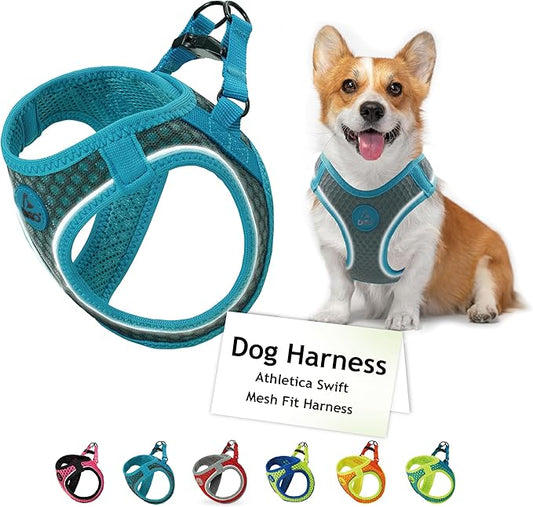 DOCO Dog Harness for Large Sized Dog - Athletica Adjustable, No Pull, No Choke, Puppy Vest Lightweight Air Mesh, Reflective, Puppy Essentials - Gray, X-Large (Chest 20.5"-22", Weight 20-25 lbs)