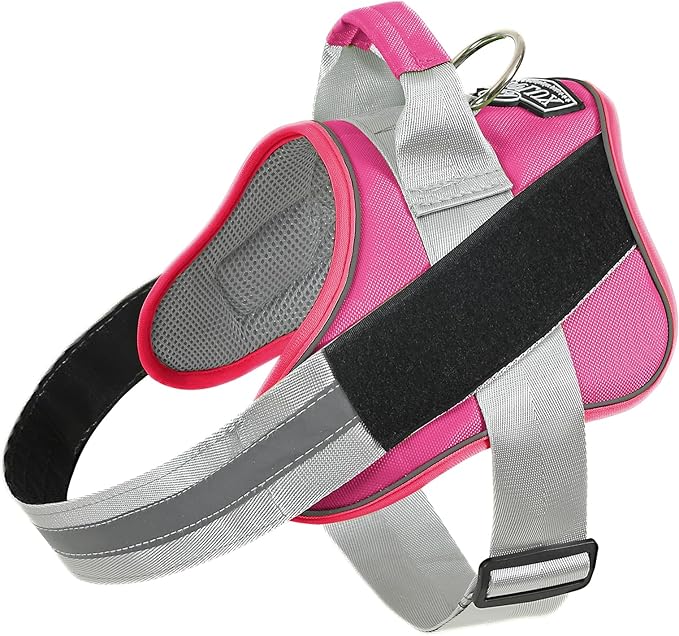 Bolux Dog Harness, No-Pull Reflective Dog Vest, Breathable Adjustable Pet Harness with Handle for Outdoor Walking - No More Pulling, Tugging or Choking (Fuchsia, Small (Pack of 1))
