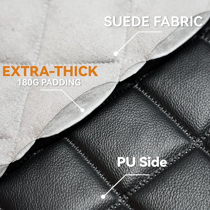 Dog Car Seat Cover for Back Seat, Waterproof Back Seat Covers for Dogs, PU Leather Nonslip Bench Car Seat Protector Universal Fit for Most Vehicles,SUVs,Small Trucks