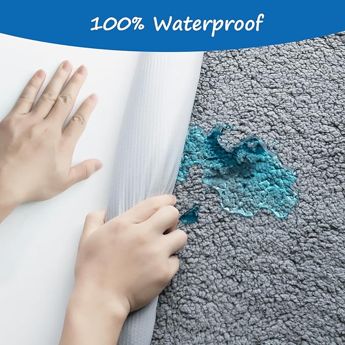 Dog Bed Covers Replacement Washable, 41 x 29 inch(Cover Only), Waterproof Dog Bed Covers Soft Puppy Pet Bed Cover, Grey