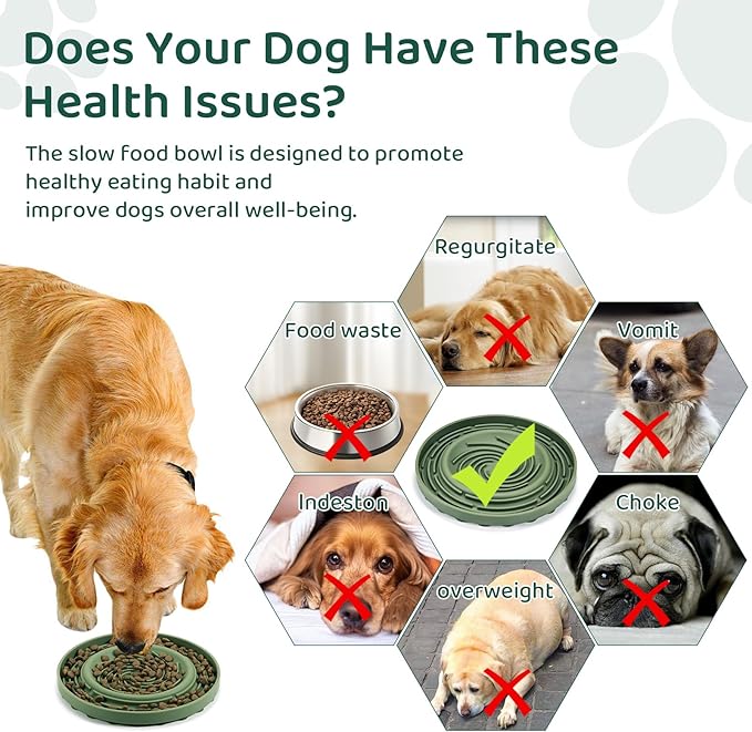 Silicone Dog Feeding Bowl with Suction Cup, Dog Puzzle Feeding Bowls for Heathy Eating - Non Slip Design (Orange)