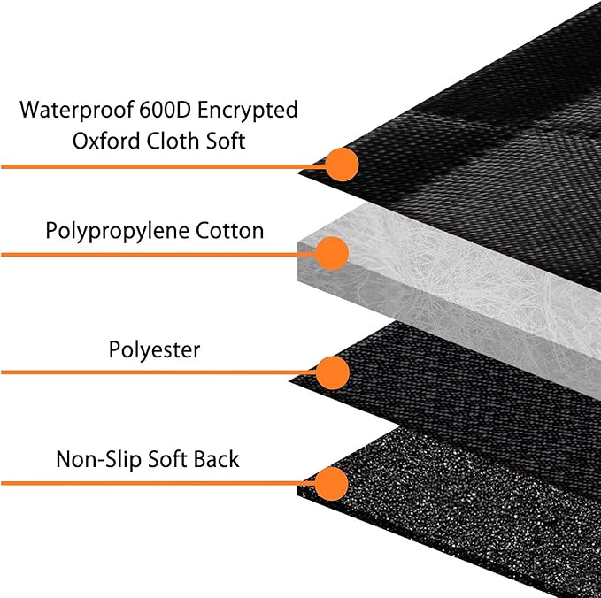 Femuar Dog Car Seat Cover, Waterproof Nonslip Pet Seat Cover for Back Seat with Storage Pockets Mesh Visual Window, Heavy Duty Scratchproof Pet Dog Seat Cover Hammock for Cars Trucks and SUVs