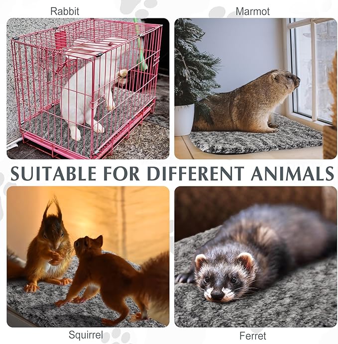 4 Pack Self Warming Cat Pads Self Heating Cat Mat Washable Homeless Dogs Thermal Pads Kennel Pad Reflects Body Heat Warm Crate Bed Mat for Indoor Outdoor Pet(Gray,18 x 24 Inch)