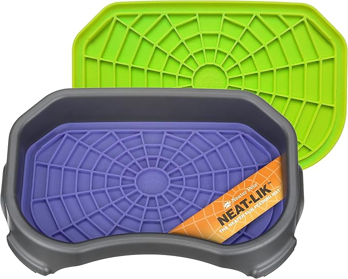 Neater Pet Brands - Neat-LIK with Protective Tray - Slow Feed Pad for Dogs & Cats