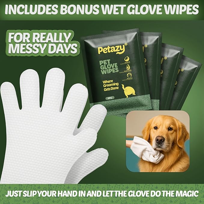 Dog Wipes for Paws and Butt Ears Eyes | Unscented Natural Pet Wipes for Dogs | Hypoallergenic Dog Wipes Cleaning Deodorizing | Extra Thick Plant Based Wipes Dogs Cats Pets | 100 Count
