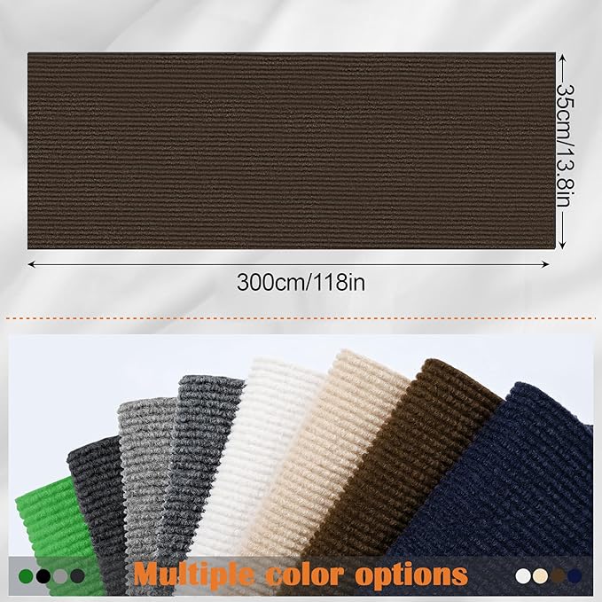 Cat Scratch Furniture Protector - 118" x 13.8" Trimmable Self-Adhesive Cats Claws Scratch Pads, DIY Cat Climbing Couch Protector for Scratch Post Cat Tree Replacement Indoor (Brown)
