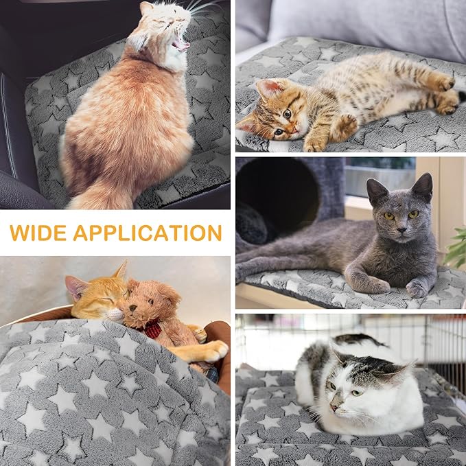 VitalCozy 4 Pcs Winter Dog Crate Pads, Ultra Soft Warm Washable Dog Cat Bed Mat for Pet Crate Comfortable Replaceable Reversible Kennel Pad for Small, Medium, Large Dogs(20 x 30 x 1.6 Inch,Gray)