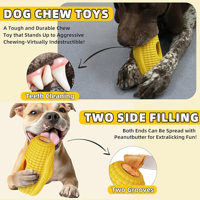 Mile High Life Dog Frozen Treat Toys, Interactive Dog Lick Toys with Dual Frozen Molds, Indestructible Aggressive Chew Toys to Keep Them Busy, Food Grade-Easy to Clean-Reduce Anxiety-Safe Chewing