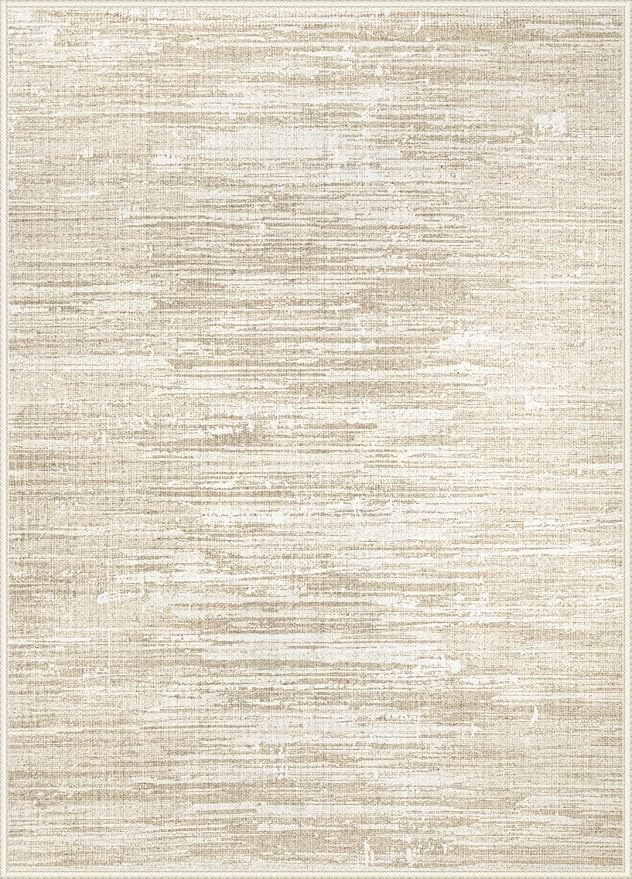 Living Room Rugs 8x10: Washable Moroccan Geometric Boho Rug Farmhouse Non Slip Stain Resistant Large Rug Low Pile Soft Carpet for Bedroom Dining Room Children Room (Camel,8'x10')