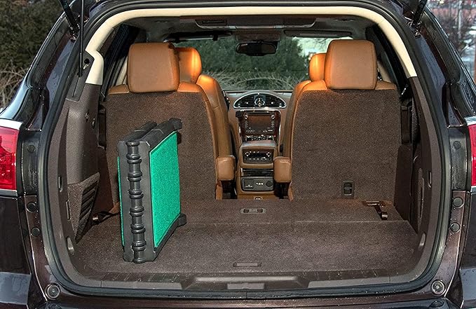 Pet Gear supertraX Ramps for Dogs and Cats, Maximum Traction Surface,Portable/Easy-Fold (No Tools Required),Built in Handle for Travel,5 Models, 42-71 Inches Long,Supports 150-200lbs,New Black/Green