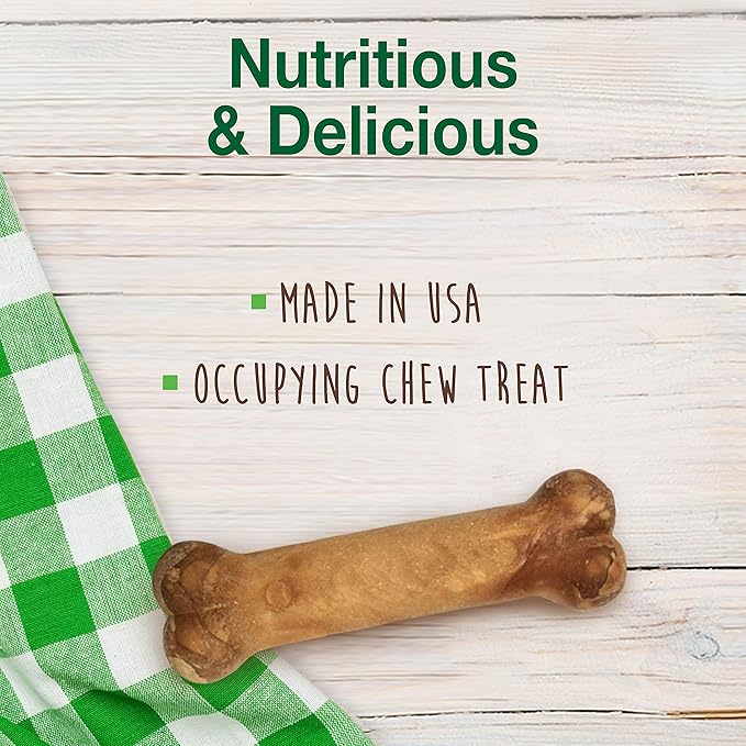 Nylabone Healthy Edibles Natural Dog Chews Long Lasting Roast Beef Flavor Treats for Dogs, Medium/Wolf (2 Count) (Pack of 3)